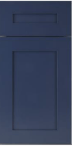 Blue shaker cabinet
